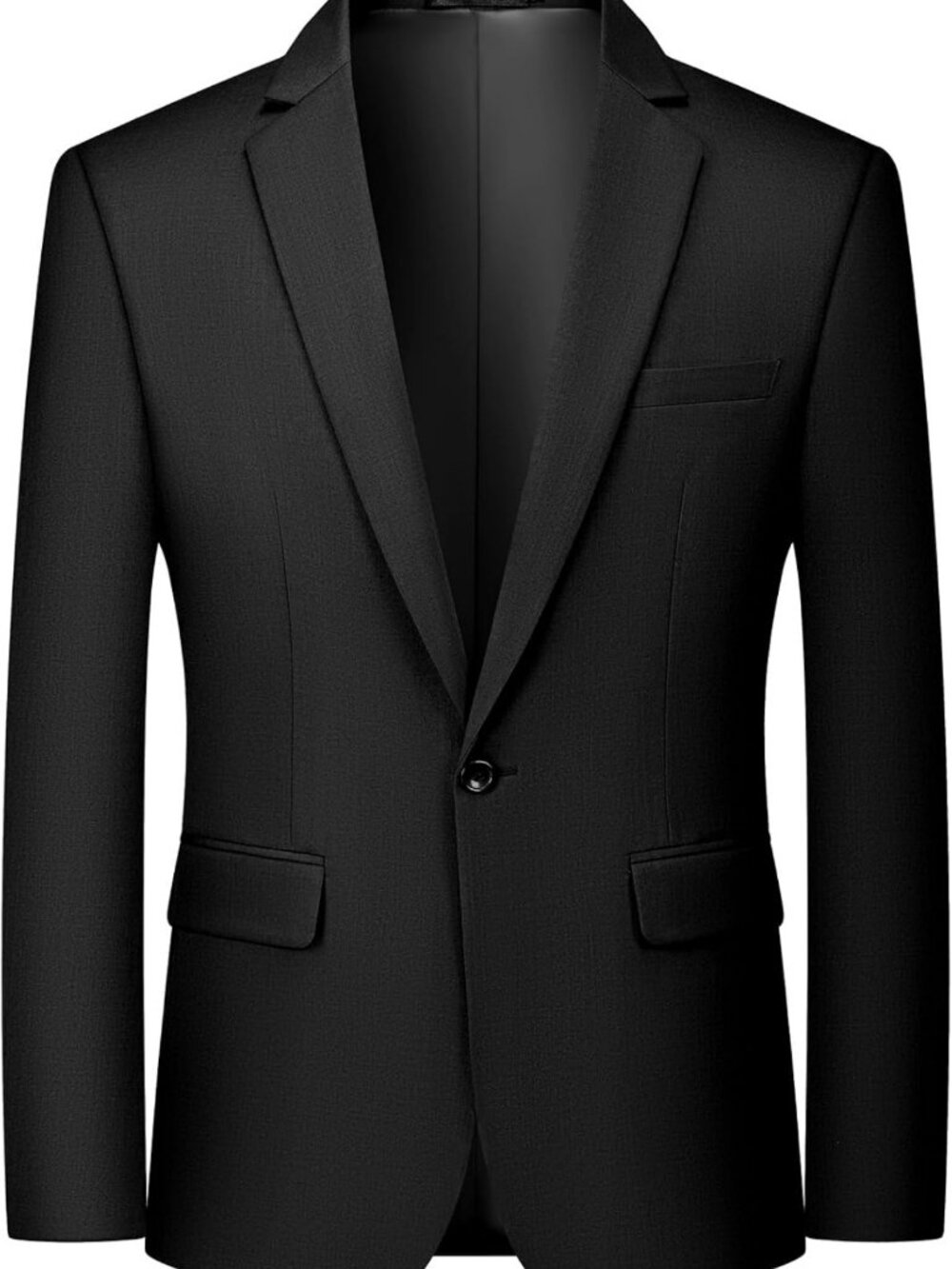 Elegant Slim Fit One Button Blazer Jacket | Lightweight Solid Color Sport Coat
